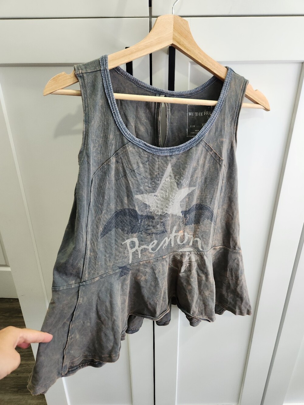 Free People Babhdoll Peplum Tank Top Size XS Bohemian